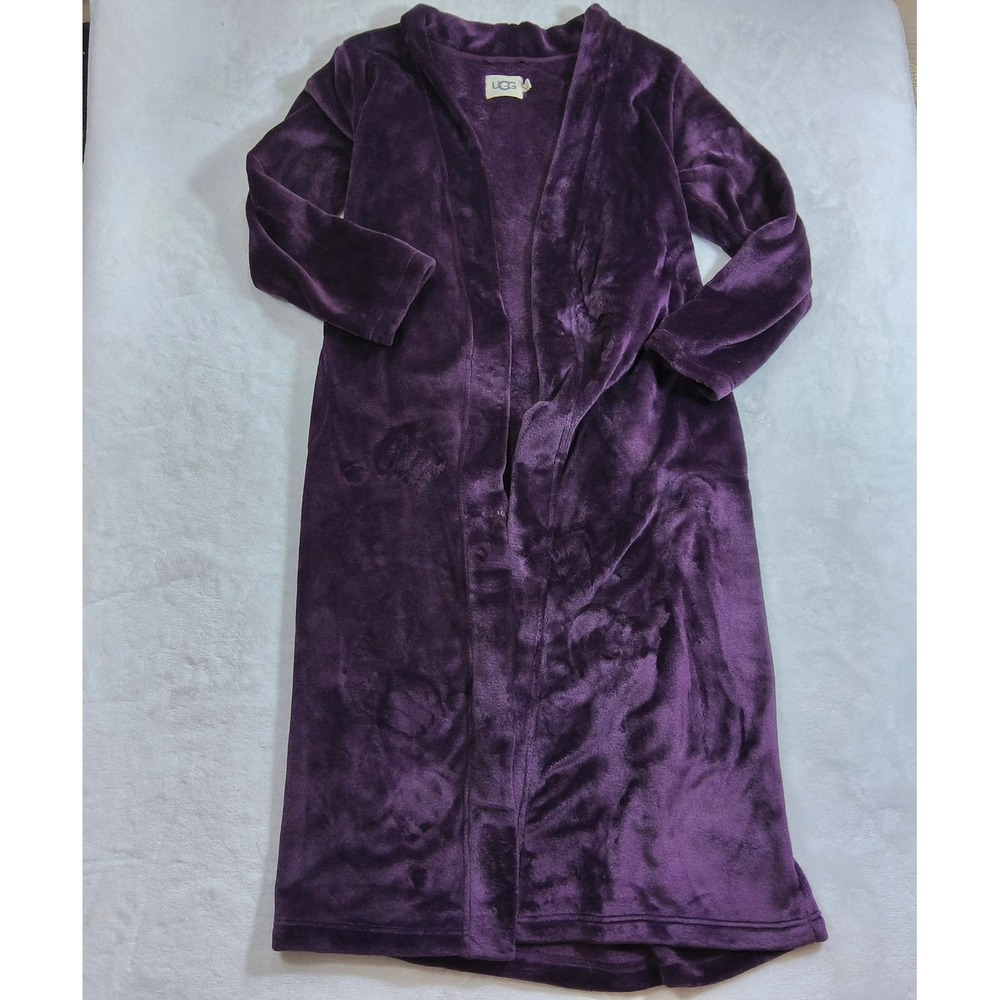 UGG Marlow Robe Women Large Purple Geode Plush Fleece Belted Cozy 1099130 Lounge
